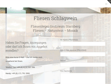Tablet Screenshot of fliesen-schlagwein.de